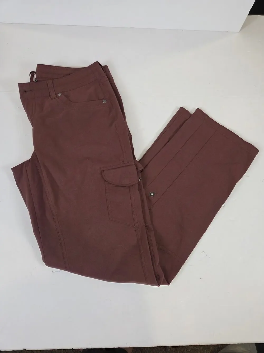 KUHL Women’s Rust Solid Cargo Pants w/ Pockets Button-Zip Closure Size 10